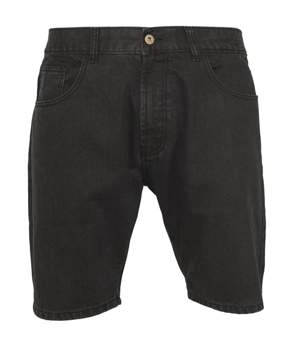 Casual Denim Shorts Black Coated 3